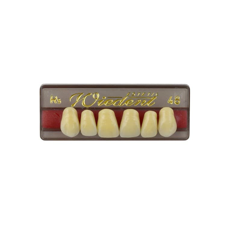 Acrylic teeth upper anteriors no 48, color R5, 6 pieces – oficiali Falcon Medical produkto nuotrauka