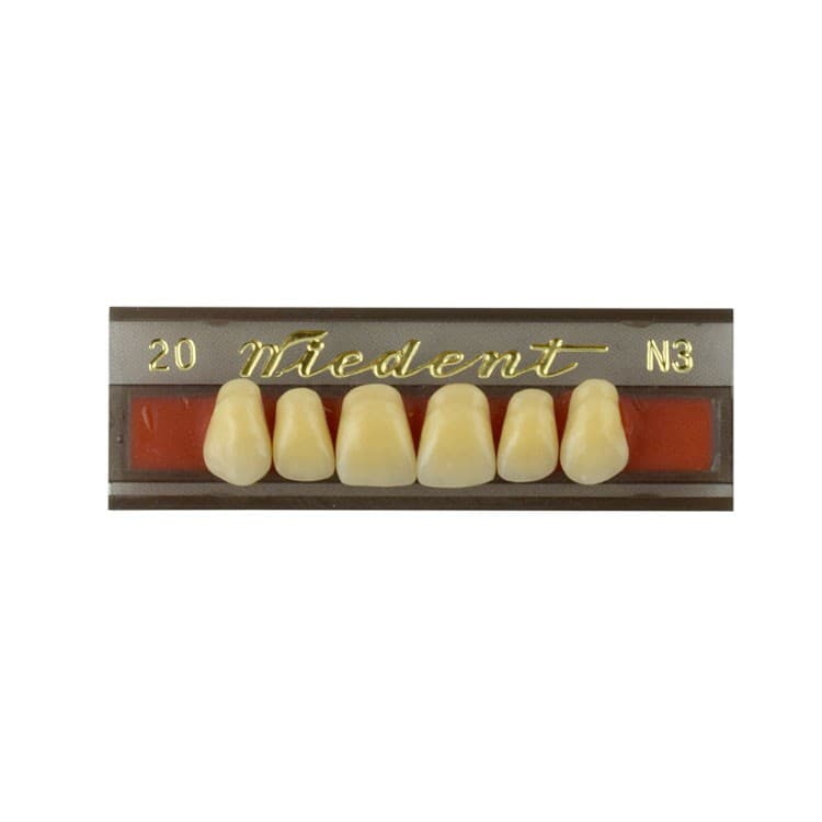 Acrylic teeth upper anteriors no 20, color G3, 6 pieces – oficiali Falcon Medical produkto nuotrauka