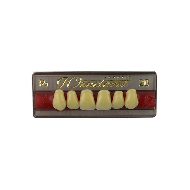 Acrylic teeth upper anteriors no 20, color R3, 6 pieces – oficiali Falcon Medical produkto nuotrauka
