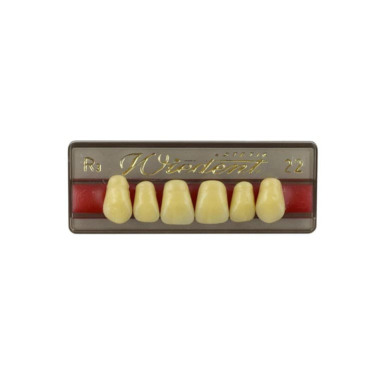 Acrylic teeth upper anteriors no 22, color R3, 6 pieces – oficiali Falcon Medical produkto nuotrauka
