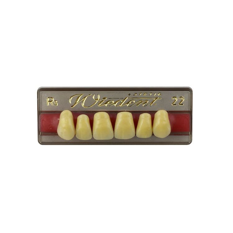 Acrylic teeth upper anteriors no 22, color R5, 6 pieces – oficiali Falcon Medical produkto nuotrauka