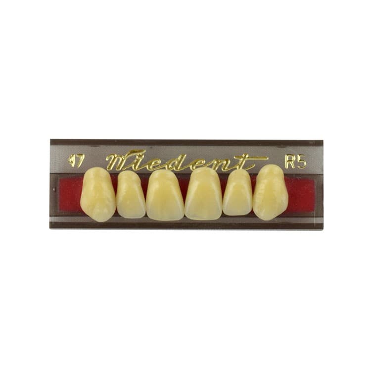 Acrylic teeth upper anteriors no 47, color R5, 6 pieces – oficiali Falcon Medical produkto nuotrauka