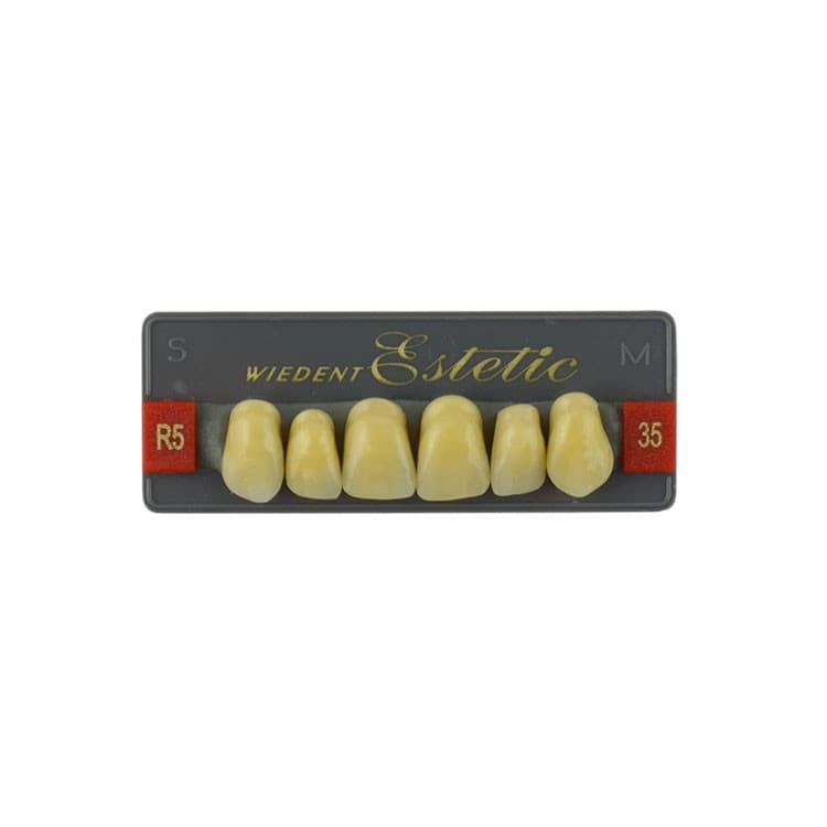 Acrylic teeth upper anteriors no 35, color R5, 6 pieces – oficiali Falcon Medical produkto nuotrauka