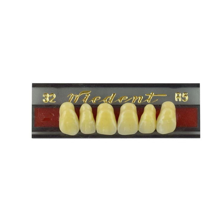 Acrylic teeth upper anteriors no 32, color R5, 6 pieces – oficiali Falcon Medical produkto nuotrauka