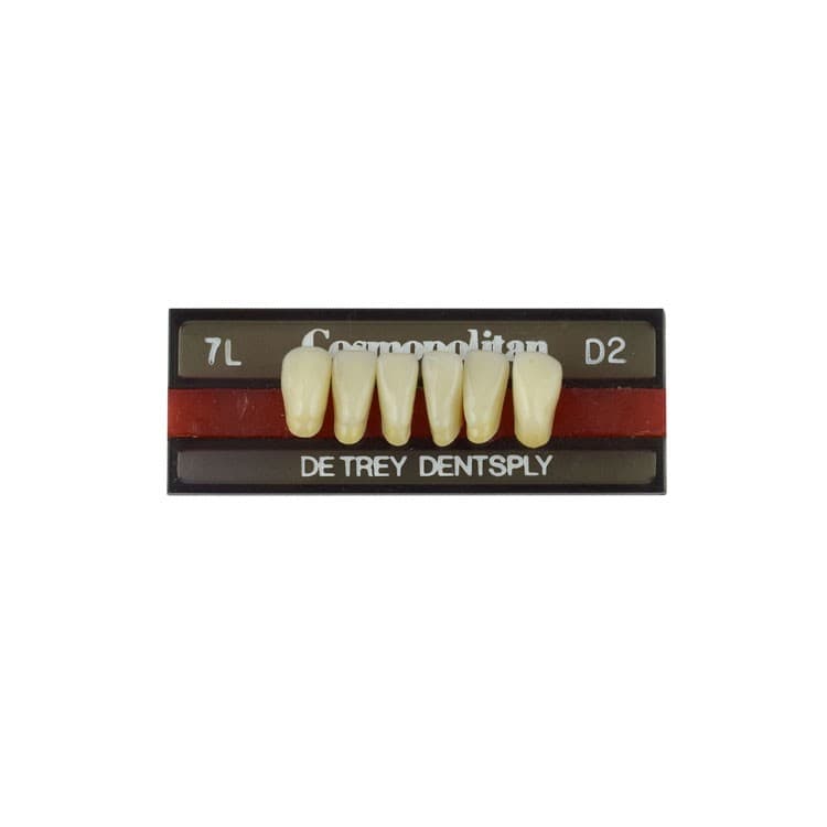 Acrylic teeth lower anteriors no 7L, color D2, 6 pieces – oficiali Falcon Medical produkto nuotrauka
