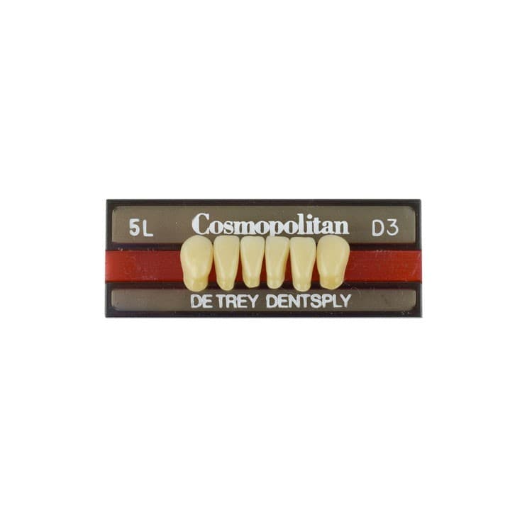 Acrylic teeth lower anteriors no 5L, color D3, 6 pieces – oficiali Falcon Medical produkto nuotrauka