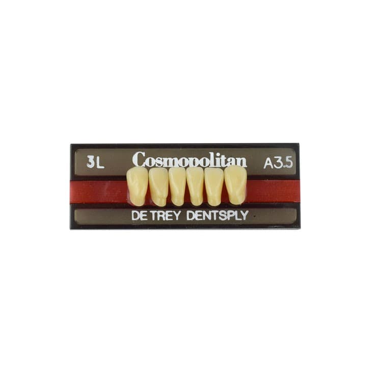 Acrylic teeth lower anteriors no 3L, color A3.5, 6 pieces – oficiali Falcon Medical produkto nuotrauka