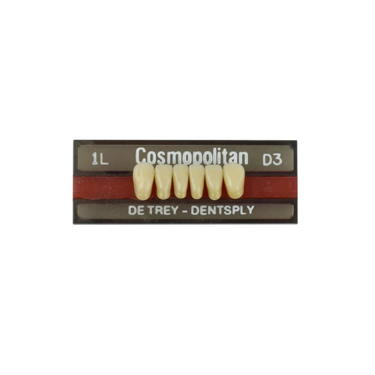 Acrylic teeth lower anteriors no 1L, color D3, 6 pieces – oficiali Falcon Medical produkto nuotrauka