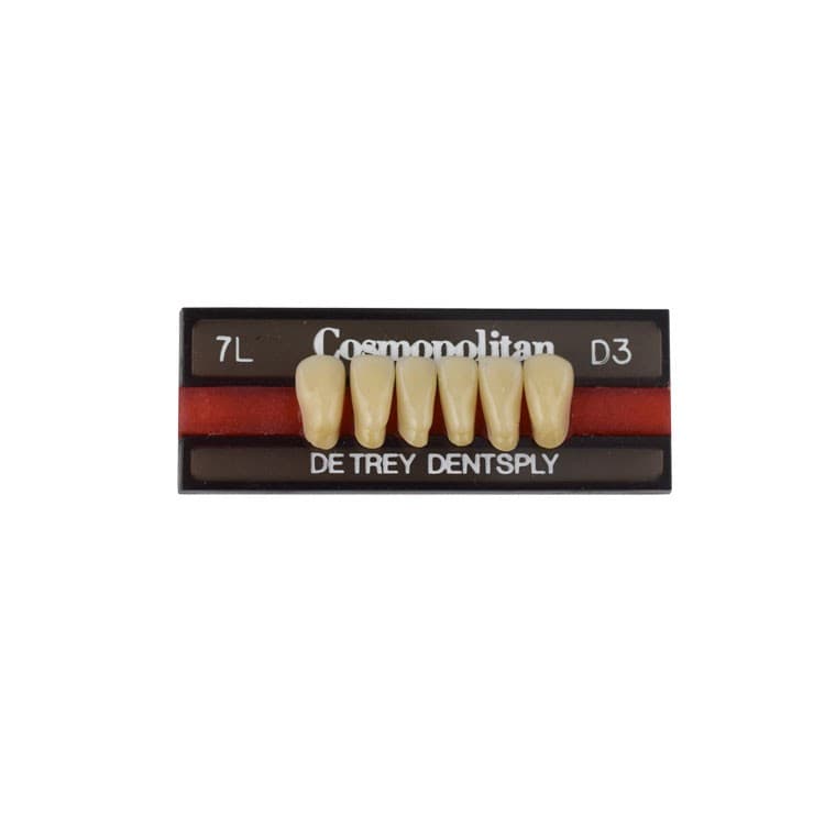 Acrylic teeth lower anteriors no 7L, color D3, 6 pieces – oficiali Falcon Medical produkto nuotrauka