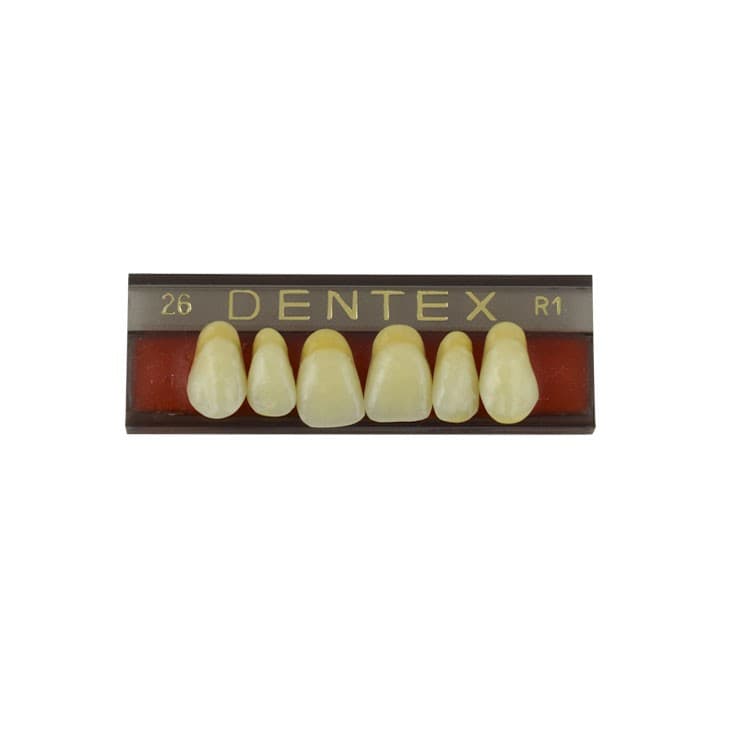 Acrylic teeth upper anteriors no 26, color R1, 6 pieces – oficiali Falcon Medical produkto nuotrauka