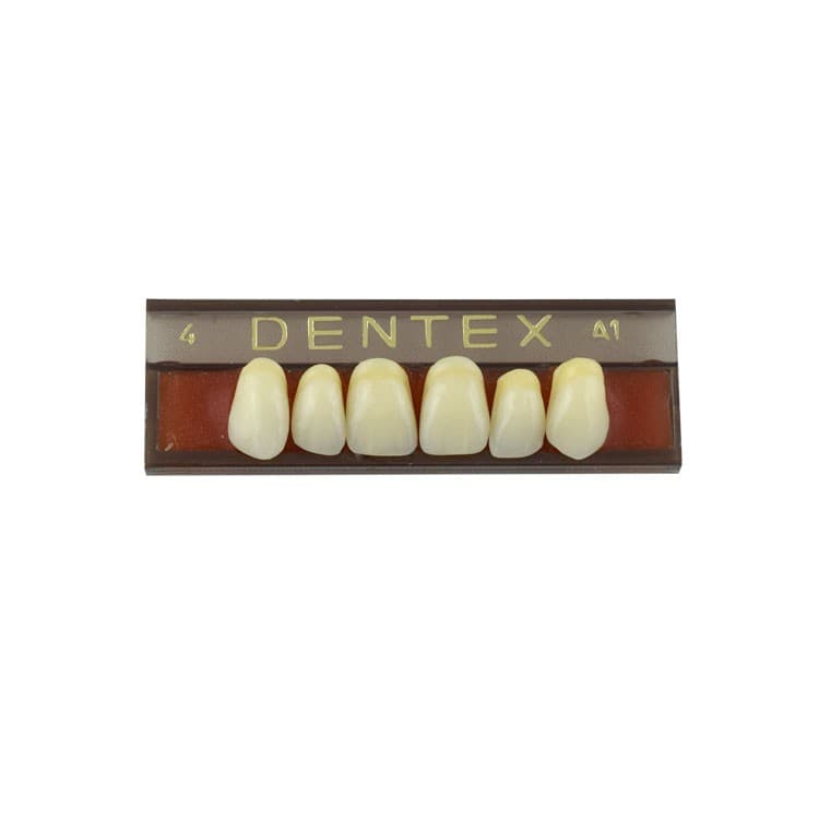 Acrylic teeth upper anteriors no 4, color A1, 6 pieces – oficiali Falcon Medical produkto nuotrauka