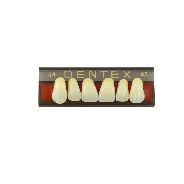 Acrylic teeth upper anteriors no 41, color A1, 6 pieces – oficiali Falcon Medical produkto nuotrauka