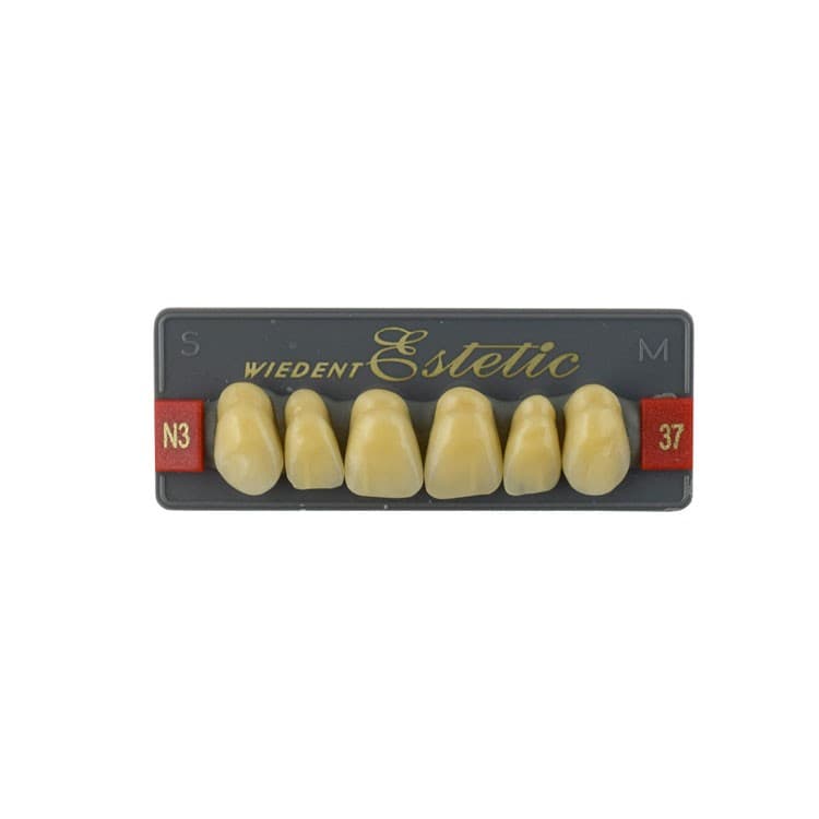Acrylic teeth upper anteriors no 37, color N3, 6 pieces – oficiali Falcon Medical produkto nuotrauka