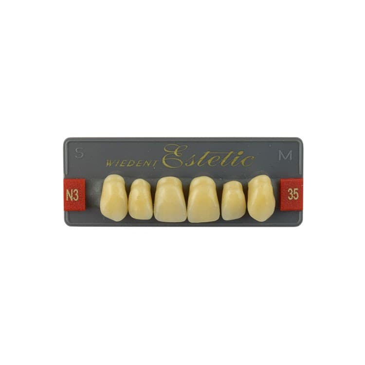 Acrylic teeth upper anteriors no 35, color N3, 6 pieces – oficiali Falcon Medical produkto nuotrauka