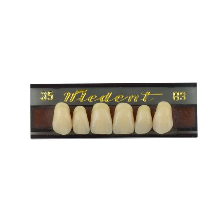Acrylic teeth upper anteriors no 35, color B3, 6 pieces – oficiali Falcon Medical produkto nuotrauka