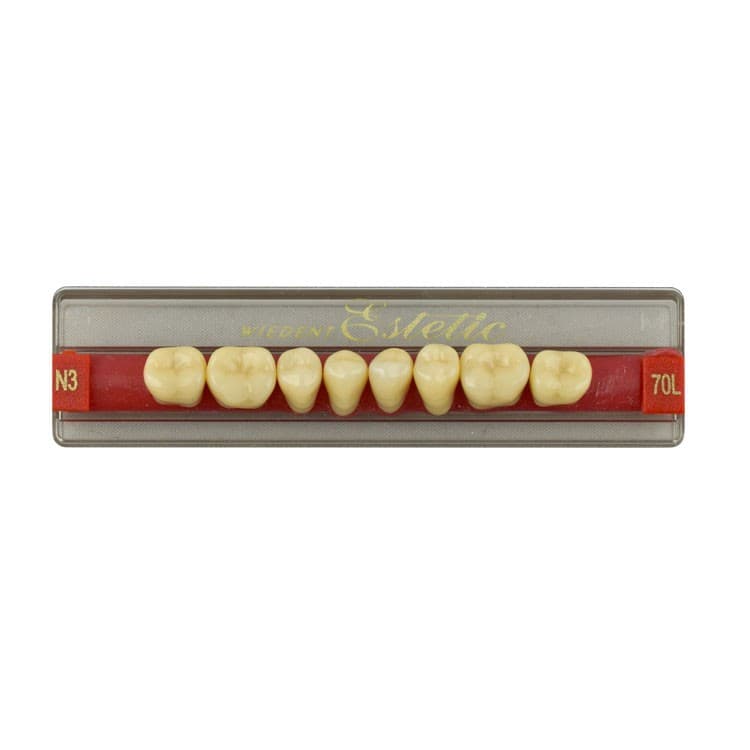 Acrylic teeth lower posteriors no 70 , color N3, 8 pieces – oficiali Falcon Medical produkto nuotrauka