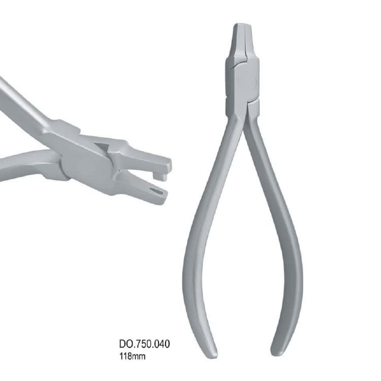 Aligner plier tear drop hole type 118mm – oficiali Falcon Medical produkto nuotrauka