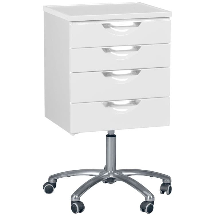 Dental mobile cabinet with 4 drawers 500 x 425 x 940 up to 1080 mm , White – oficiali Falcon Medical produkto nuotrauka