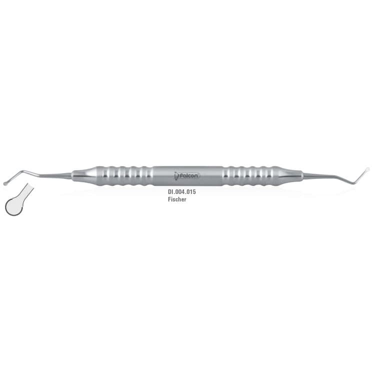 Classic-Lite Gingival cord packer Fischer serrated fig. 1 – oficiali Falcon Medical produkto nuotrauka