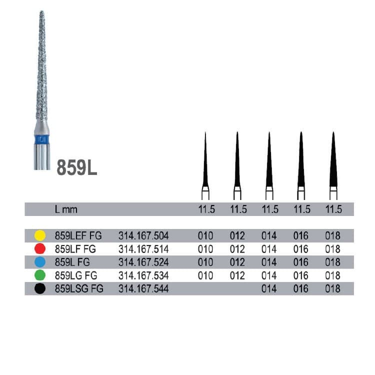 Diamond bur FG fine grit, 859LF.314.167.514.012 – oficiali Falcon Medical produkto nuotrauka