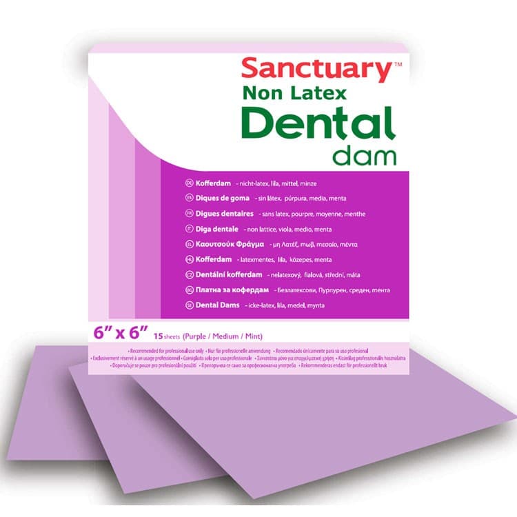 Non Latex dental dam powder free medium 152 x 152mm (Pack of 15 pieces) Mint – oficiali Falcon Medical produkto nuotrauka