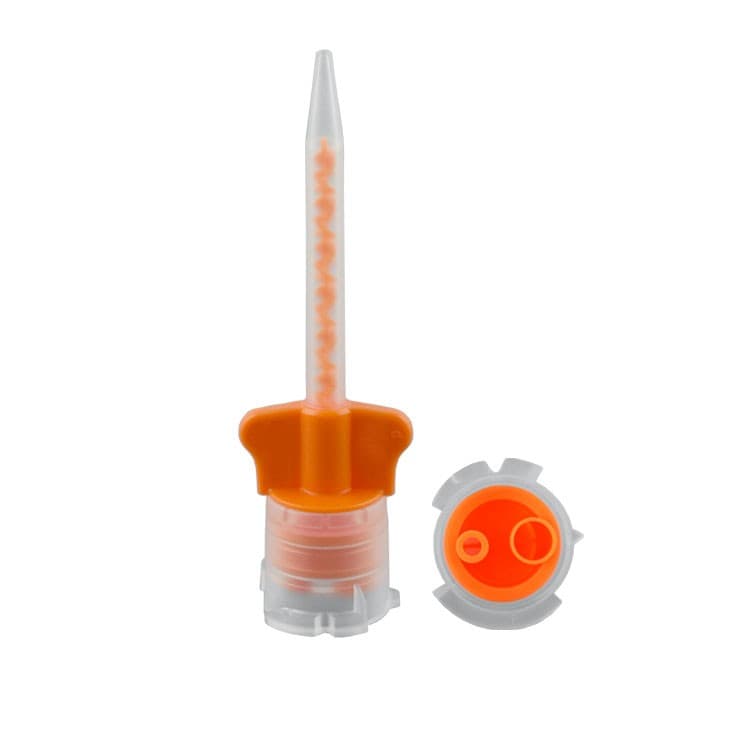 Mixing tips fine blue/orange 77mm, 10:1,4:1 Ratio (Pack of 48 pieces) – oficiali Falcon Medical produkto nuotrauka