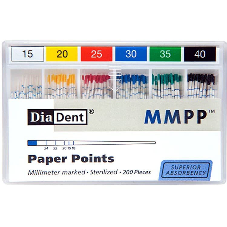 Diadent paper points MMPP ISO # 70 (200 pieces) – oficiali Falcon Medical produkto nuotrauka