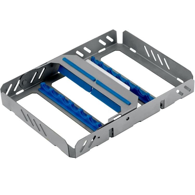 Moderna cassette tray for 7 instruments 185 x 140 x 25mm, blue – oficiali Falcon Medical produkto nuotrauka