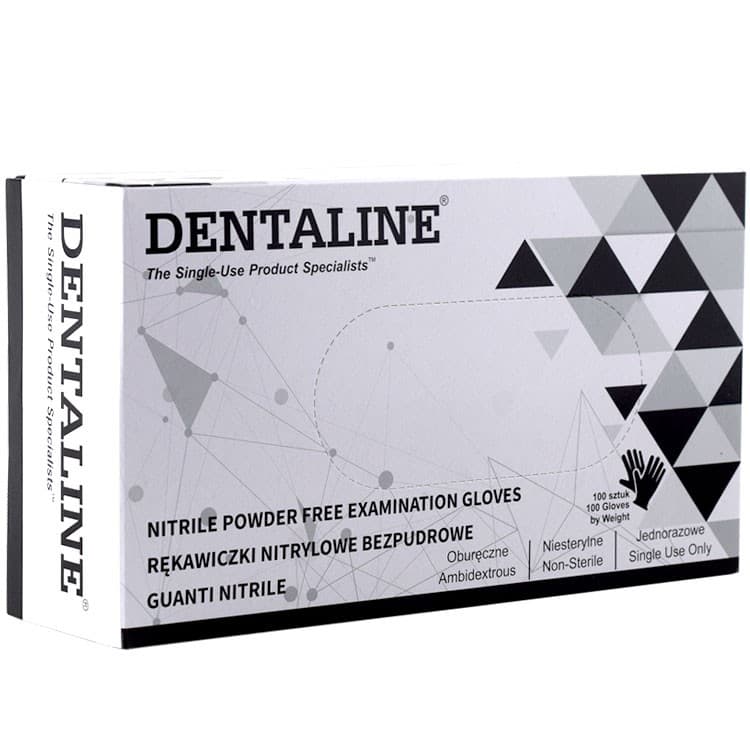 Dentaline Nitrile gloves black, powder free size L (box of 100 gloves) – oficiali Falcon Medical produkto nuotrauka