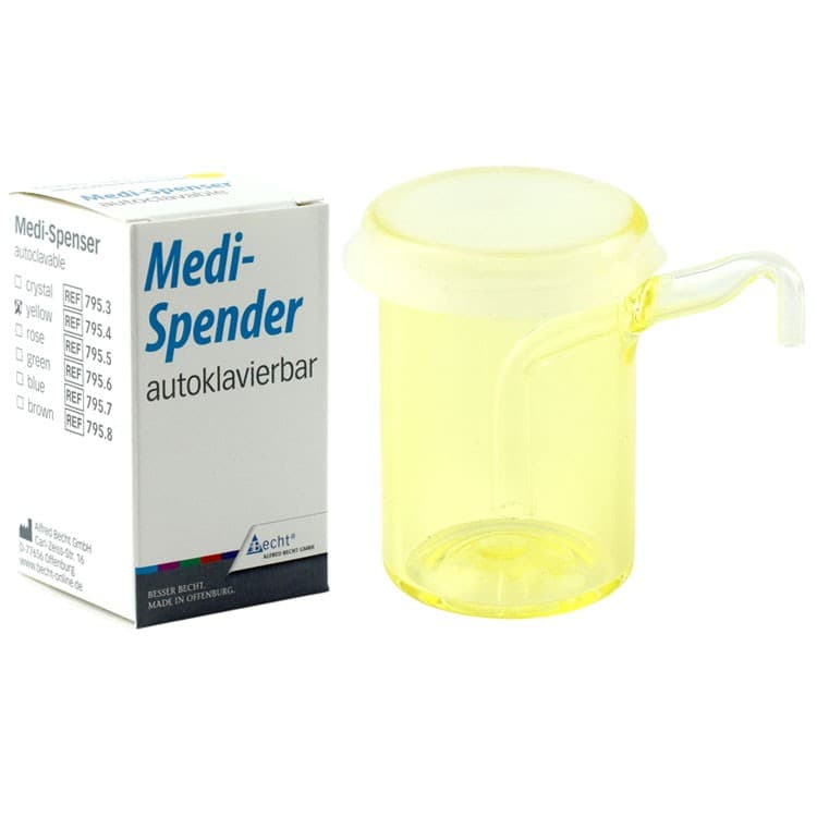 Medi-Spenser with silicone membrane yellow autoclavable – oficiali Falcon Medical produkto nuotrauka
