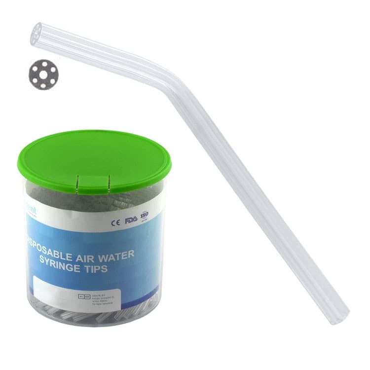 Disposable 3-1 Air water syringe tip, Sani-tip type (250 pieces) – oficiali Falcon Medical produkto nuotrauka