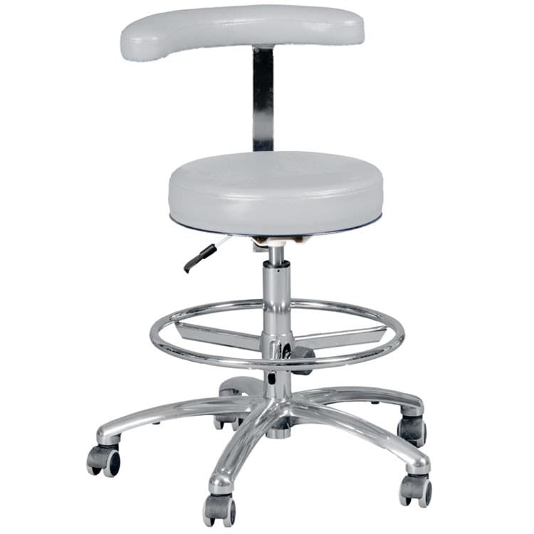 Height adjustable dental stool with procedure arm and foot rest ring color G-25 – oficiali Falcon Medical produkto nuotrauka