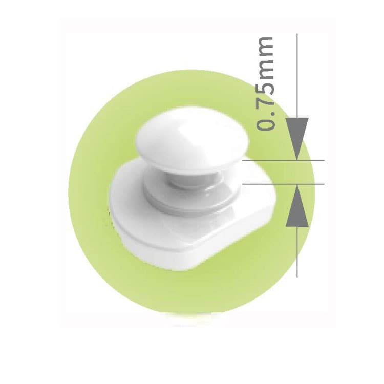 Ceramic lingual buttons, bondable rectangle base (Pack of 10 pieces) – oficiali Falcon Medical produkto nuotrauka