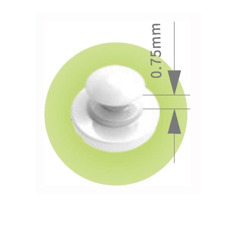 Ceramic lingual buttons, bondable round base (Pack of 10 pieces) – oficiali Falcon Medical produkto nuotrauka