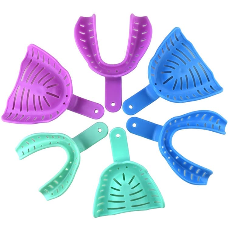 Disposable Impression trays edentulous assorted sizes S,M,L (6 pieces) – oficiali Falcon Medical produkto nuotrauka