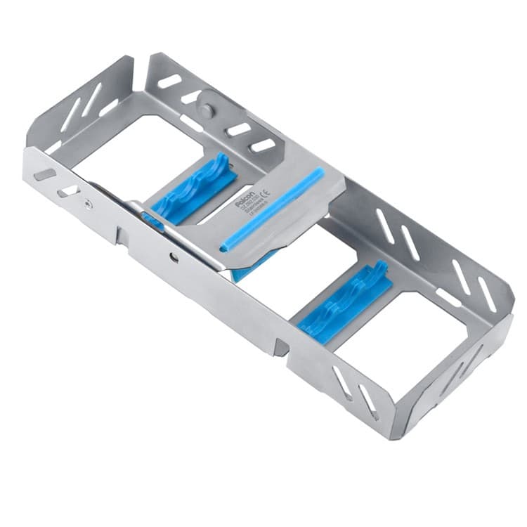 Moderna cassette tray for 3 instruments 185 x 70 x 25mm, blue – oficiali Falcon Medical produkto nuotrauka